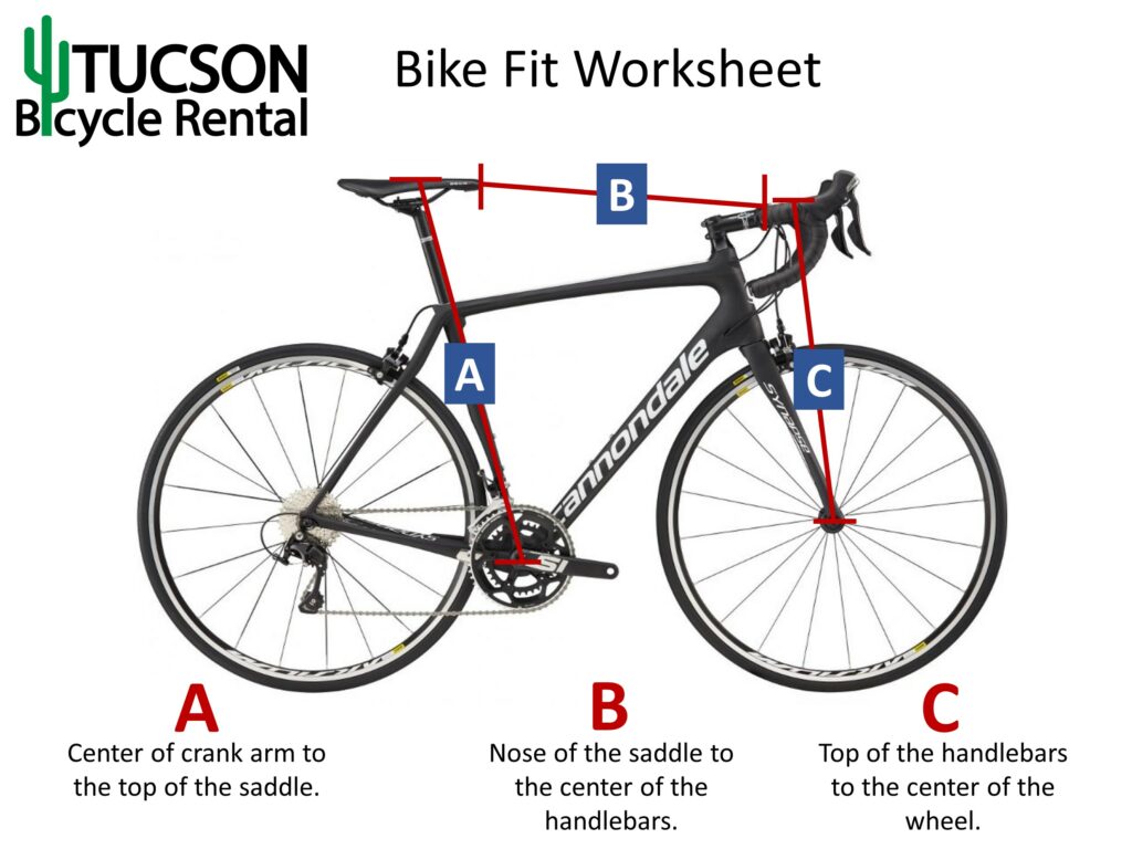 Tucson Bicyle Rental Bike Fit Worksheet